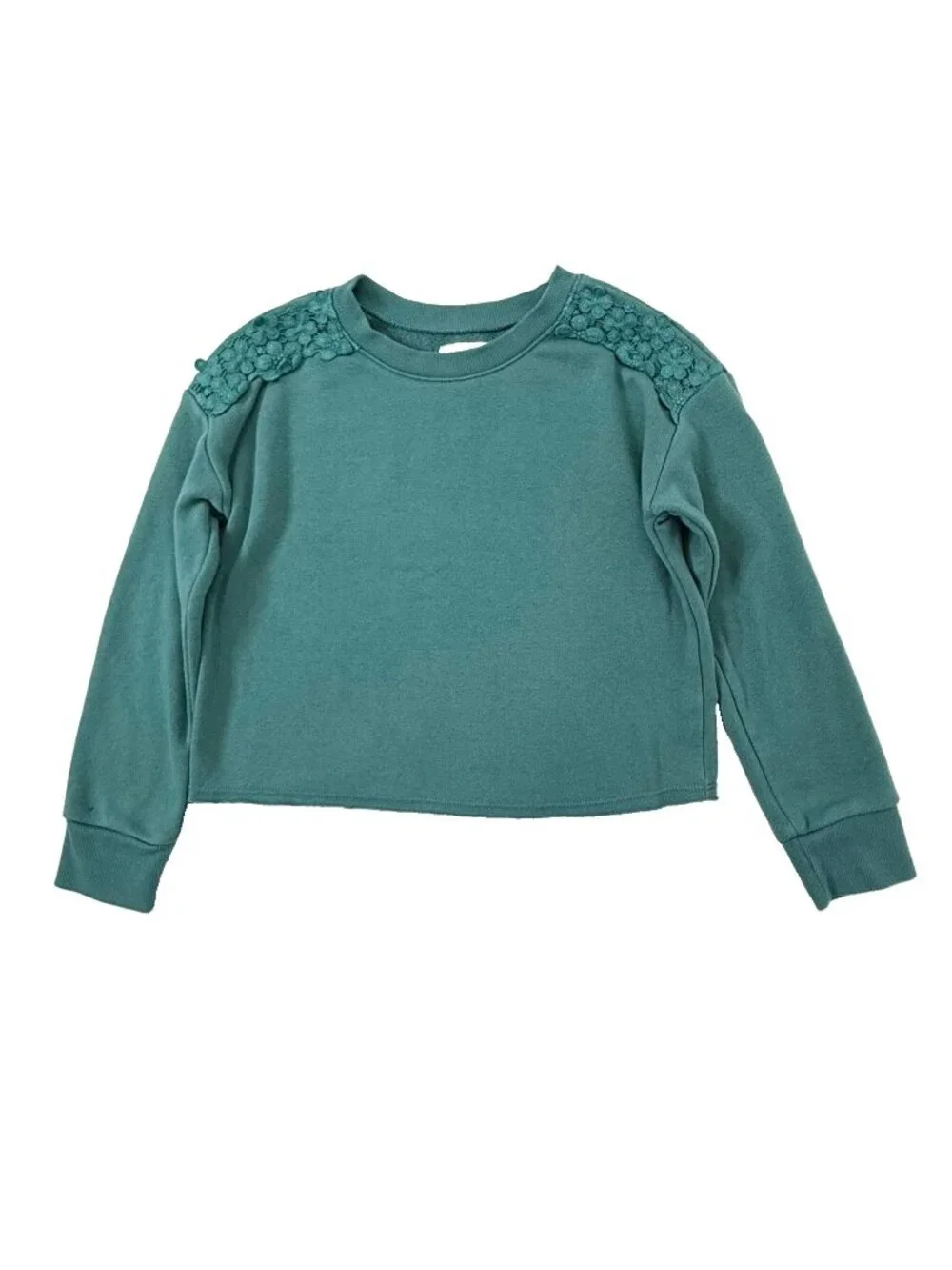 OshKosh B'gosh Long Sleeved Sweatshirt Top Girls size 8/8A Teal Green